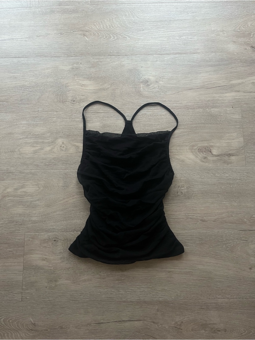 Black ruched tank